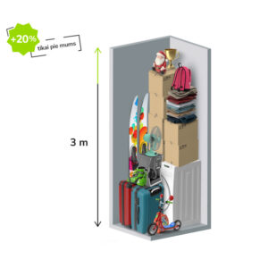 1,5 m2 mantu glabātuve