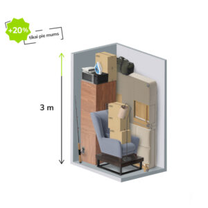 3 m2 mantu glabātuve